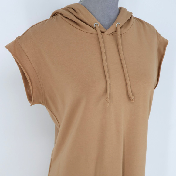Juicy Couture Top Womens Small Brown Sweatshirt Hooded Tunic Logo on Back New - Picture 9 of 16